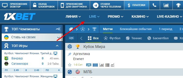 где искать результаты матчей 1хбет